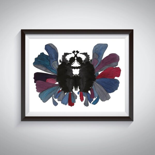 Enigmatic Rorschach Ink Illustration Art Print