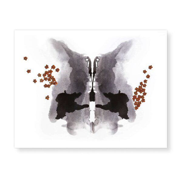 Rorschach Ink Flower Illustration Art Print - Image 3