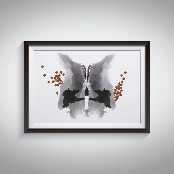Rorschach Ink Flower Illustration Art Print