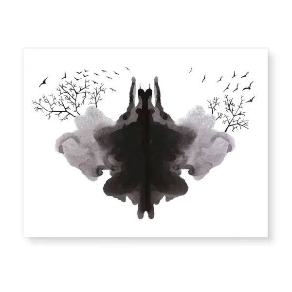 Rorschach Ink Forest Illustration Art Print - Image 3