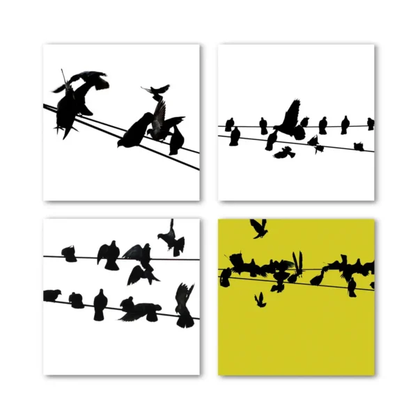 Birds on a Wire Photo Art Print Set of 4 - Image 11