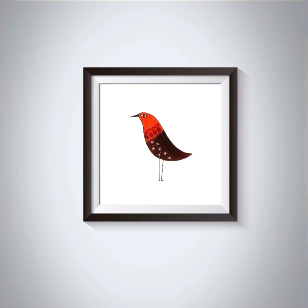 Pen & Ink Illustration Indian Bustard 1 Art Print