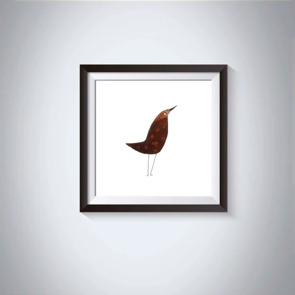 Pen & Ink Illustration Indian Bustard 3 Art Print