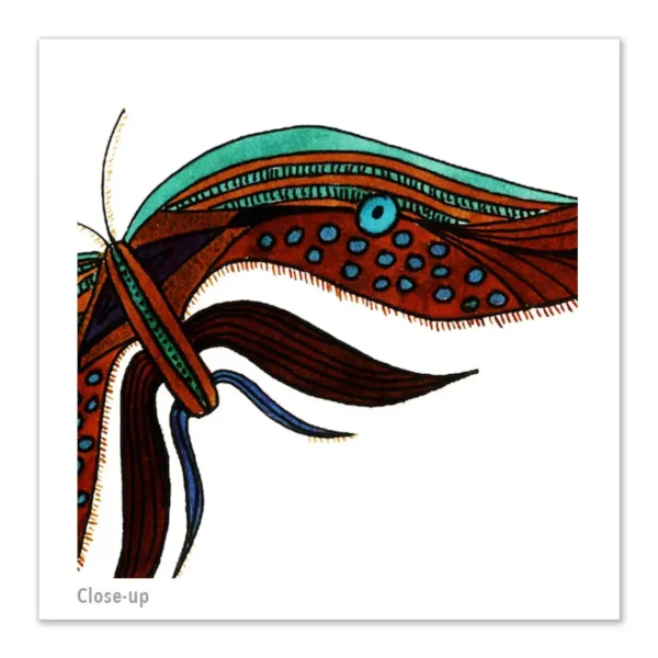 Pen & Ink Illustration Luna Moth 2 Art Print - Image 3