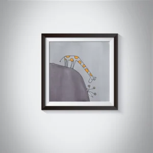 Pen & Ink Illustration Yearning Giraffe Art Print