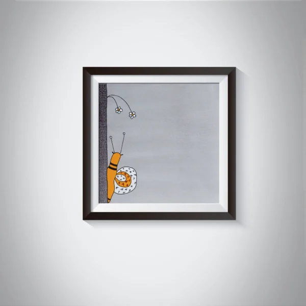 Pen & Ink Illustration Yearning Snail Art Print