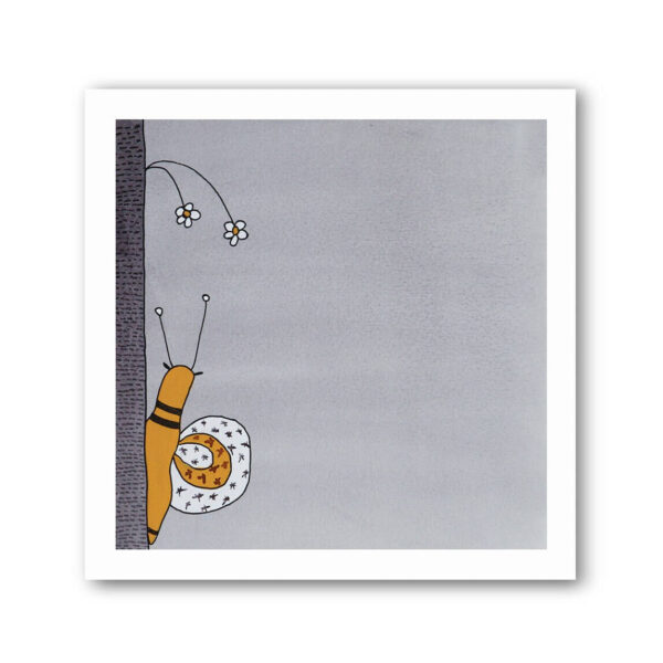 Pen and Ink Illustration Yearning Giraffe, Snail & Bee Art Print Set of 3 - Image 6