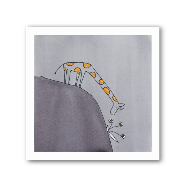 Pen and Ink Illustration Yearning Giraffe, Snail & Bee Art Print Set of 3 - Image 5