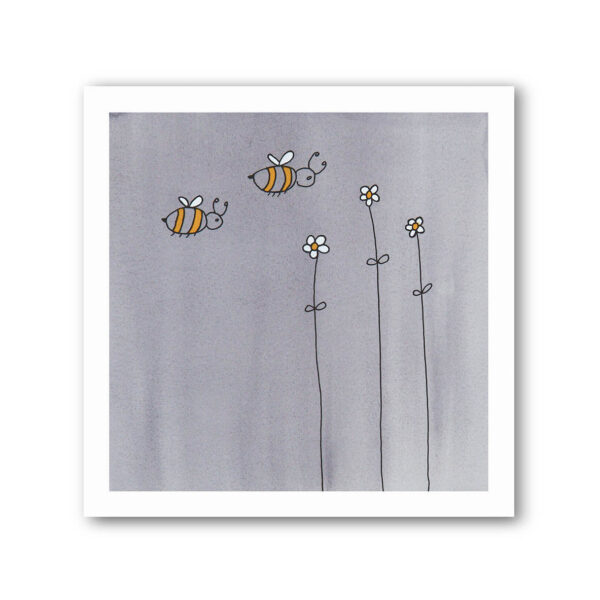 Pen and Ink Illustration Yearning Giraffe, Snail & Bee Art Print Set of 3 - Image 4