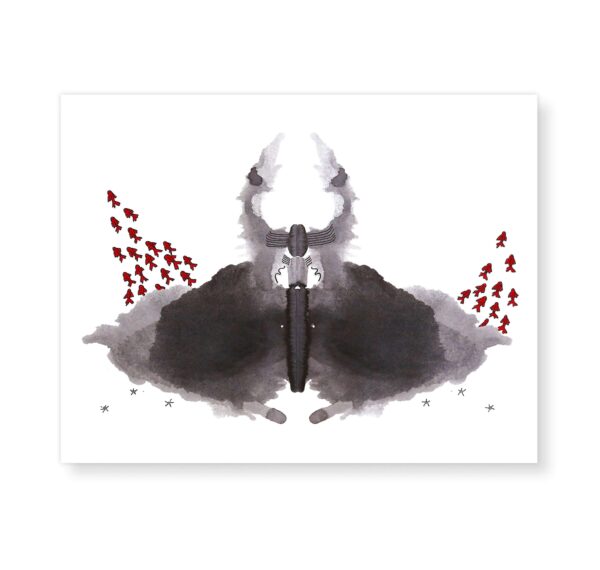 Rorschach Ink Illustration Art Prints - Set of 4 - Image 10