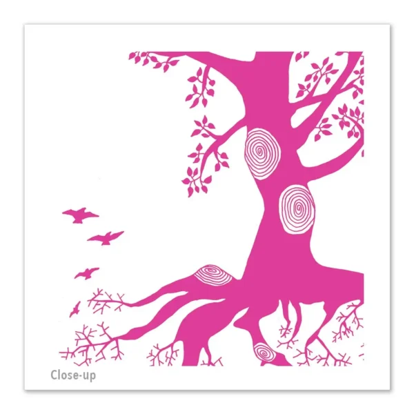 Tree of Life - Pink Pen & Ink Illustration Art Print - Image 3